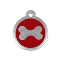 Red Dingo Red Dingo 06-BN-RE-SM QR Tag Premium Bone Red; Small 06-BN-RE-SM